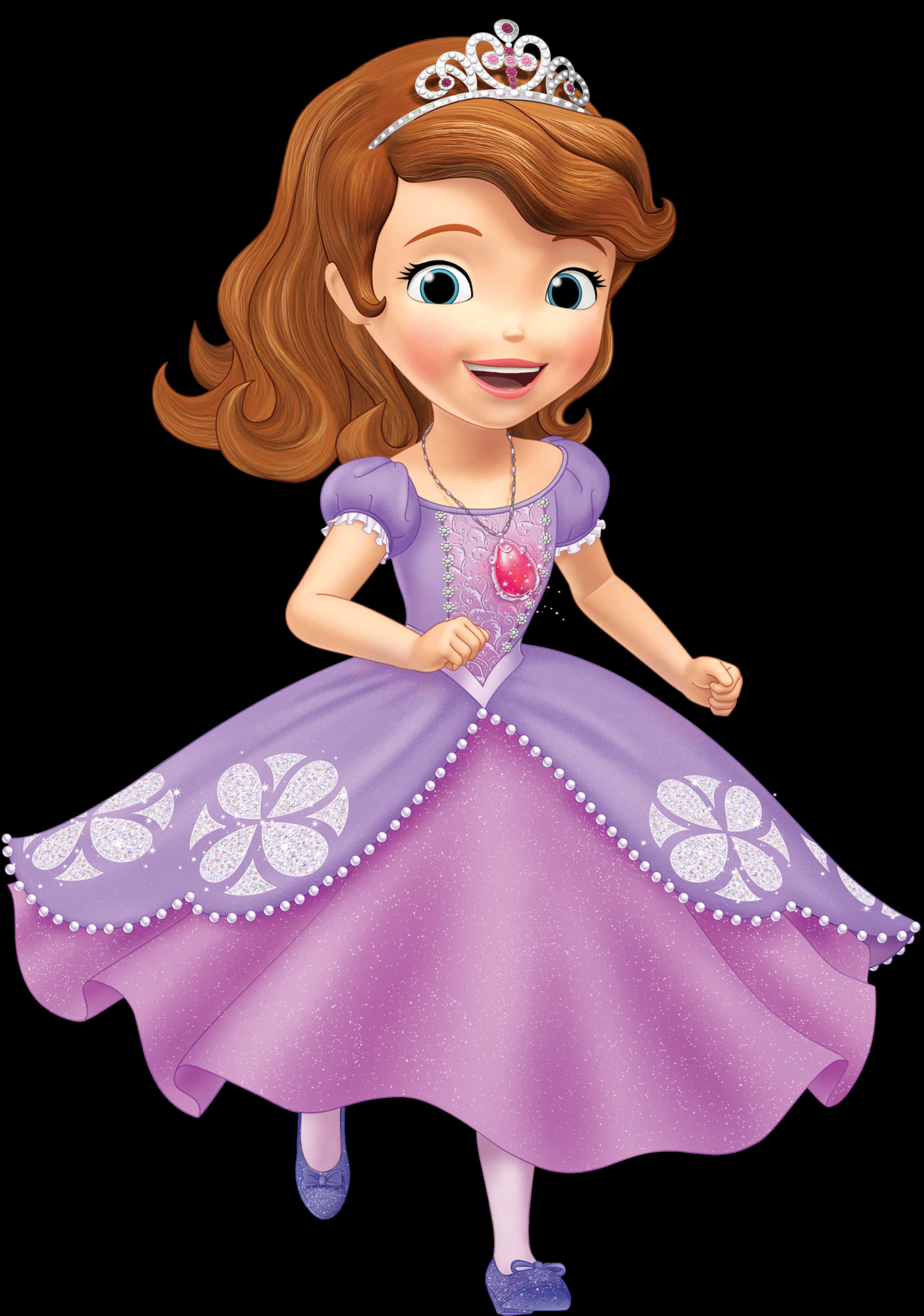 Princess Sofia The First Purple Dress PNG Image