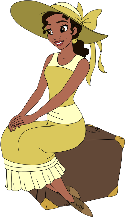 Princess Tiana Yellow Dress PNG Image