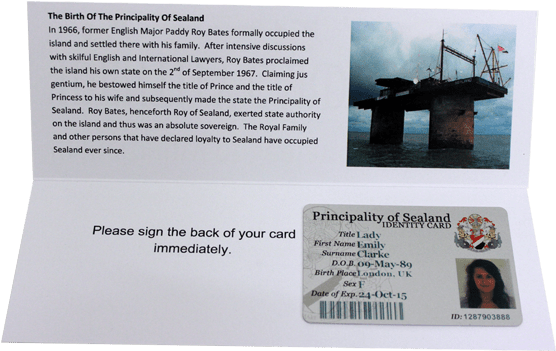 Principalityof Sealand Identity Cardand History PNG Image