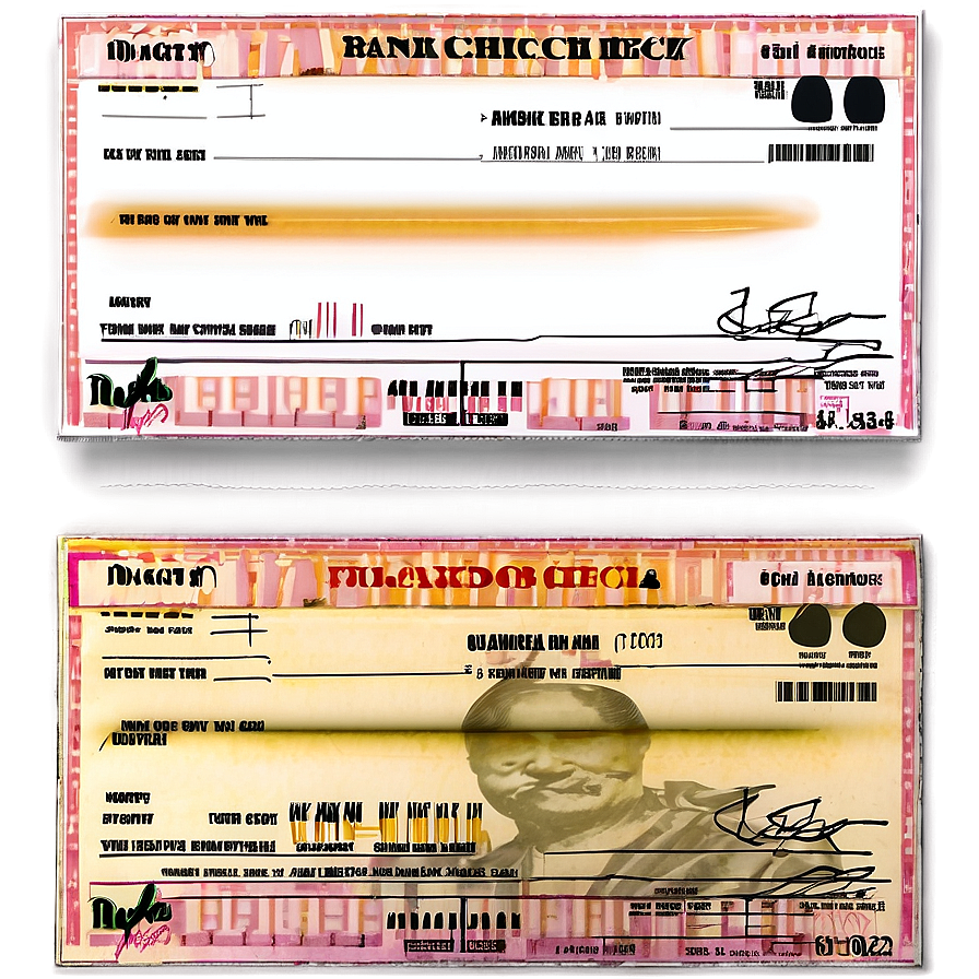 Printable Bank Check Sample Png Nci PNG Image