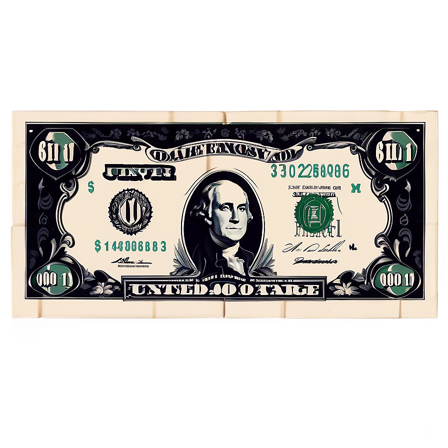 Printable Dollar Bill Template Png Uvc32 PNG Image