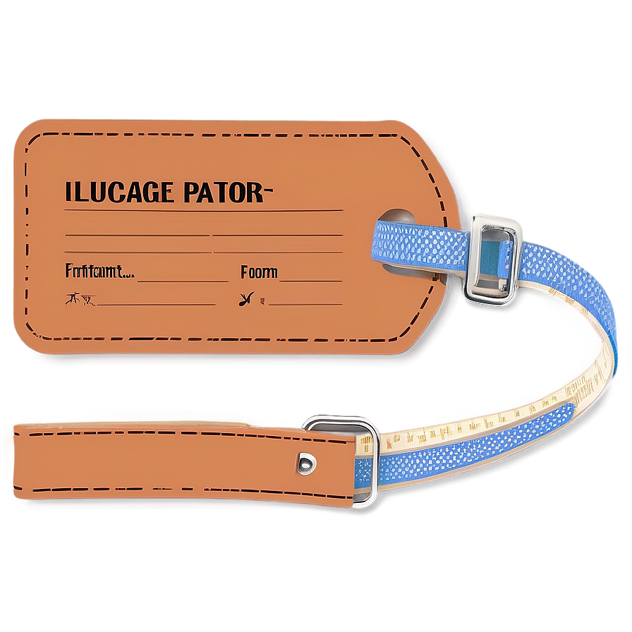 Printable Luggage Tag Graphic Png Rgi40 PNG Image