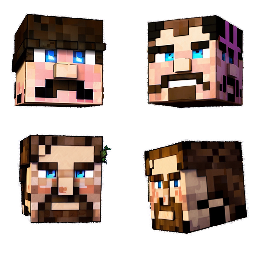 Printable Minecraft Steve Head Png Lrv73 PNG Image