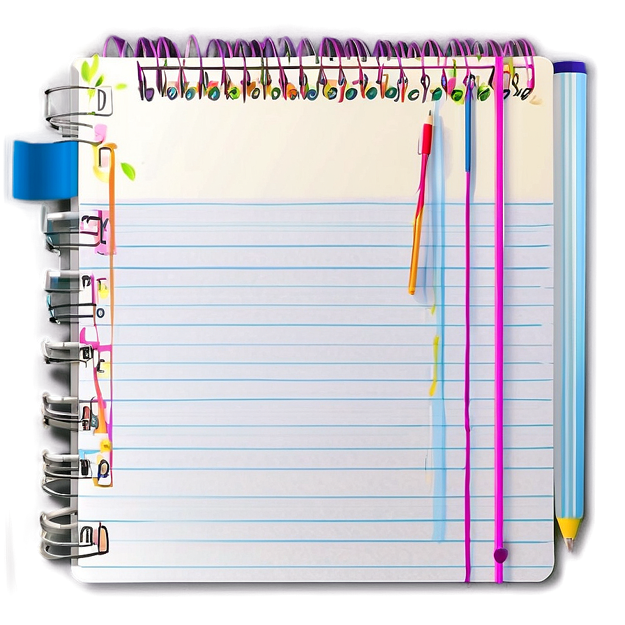 Printable Notebook Paper Design Png 05252024 PNG Image