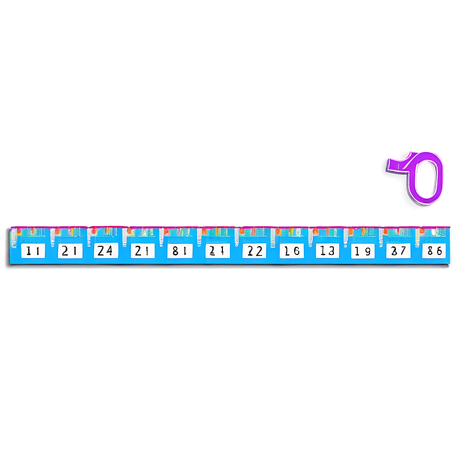 Printable Number Line For Desk Png 06132024 PNG Image