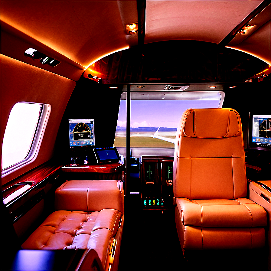 Private Jet Cockpit View Png 11 PNG Image