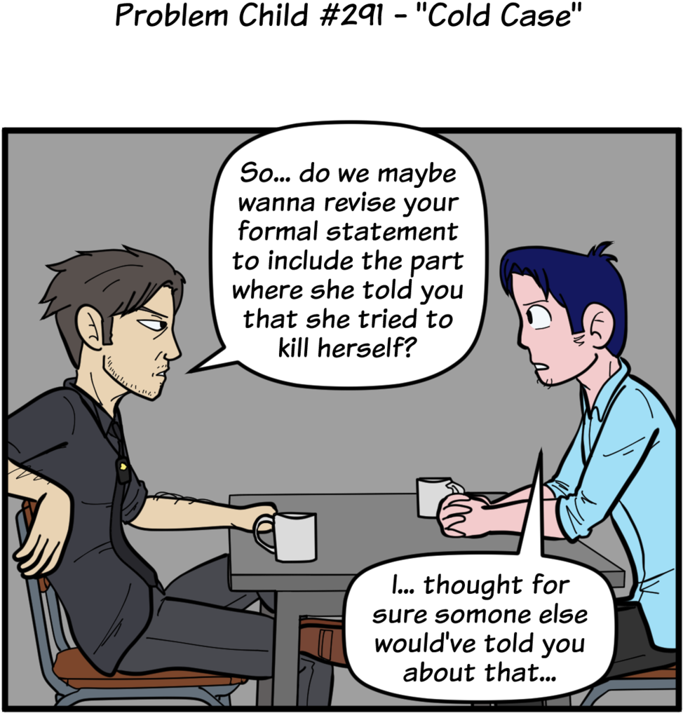 Problem Child Cold Case Comic Panel PNG Image