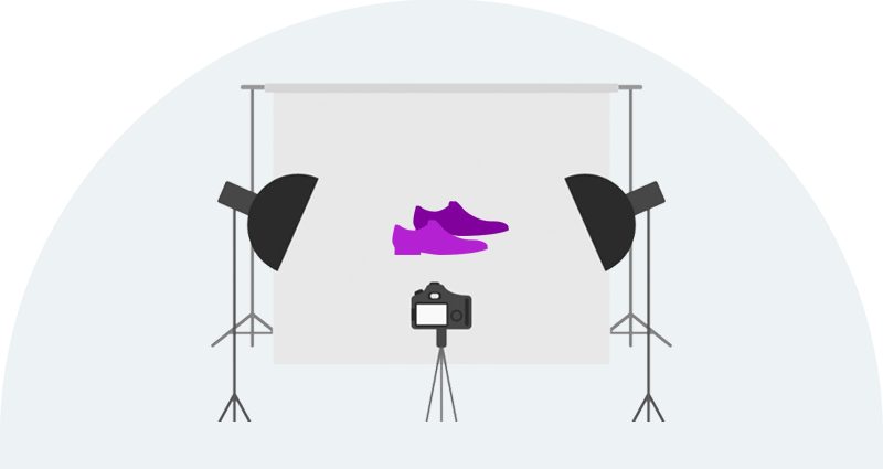 Product Photography Setup Sneakers PNG Image