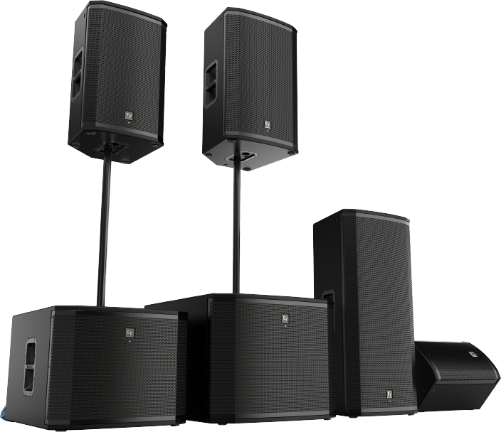 Professional Audio Speakers Setup PNG Image