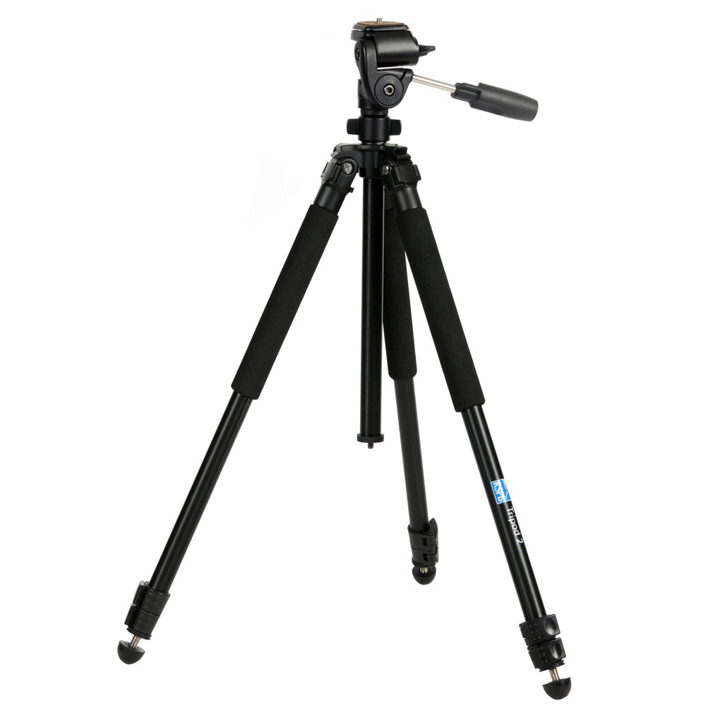 Professional Black Camera Tripod PNG Image