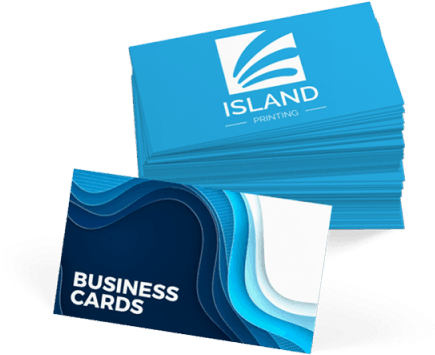 Professional Blue Business Cards Stack PNG Image