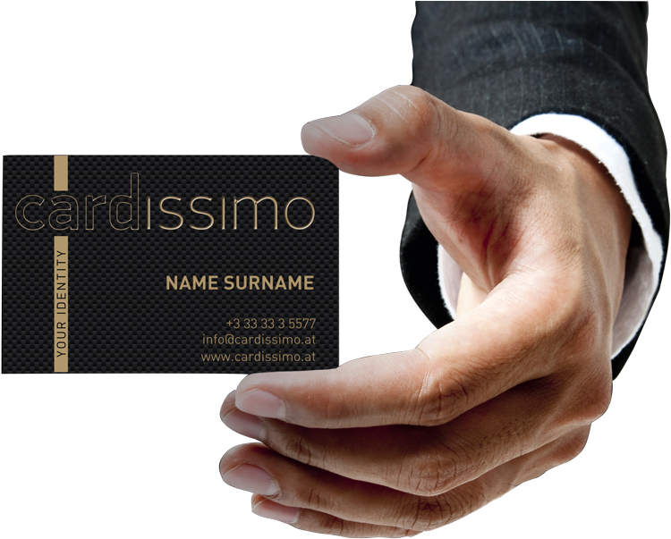 Professional Business Cardin Hand PNG Image