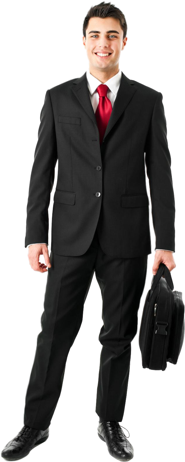 Professional Businessmanwith Briefcase PNG Image