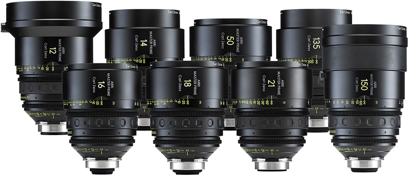 Professional Camera Lenses Collection PNG Image