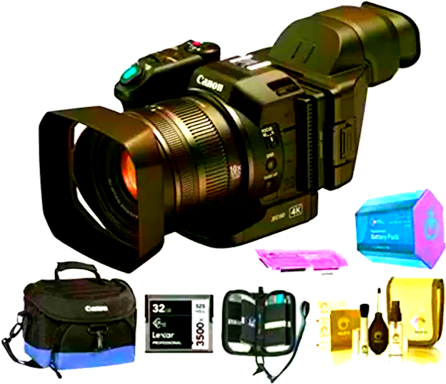 Professional Cameraand Accessories PNG Image