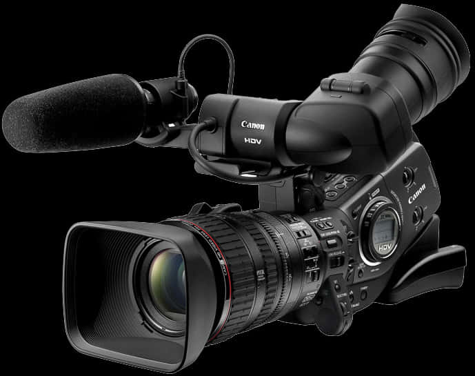 Professional Canon H D V Camcorder PNG Image