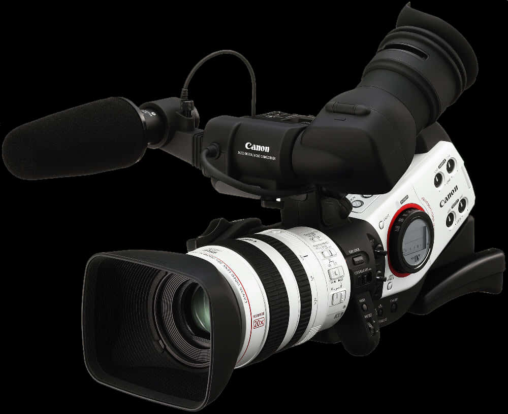 Professional Canon Video Camera PNG Image