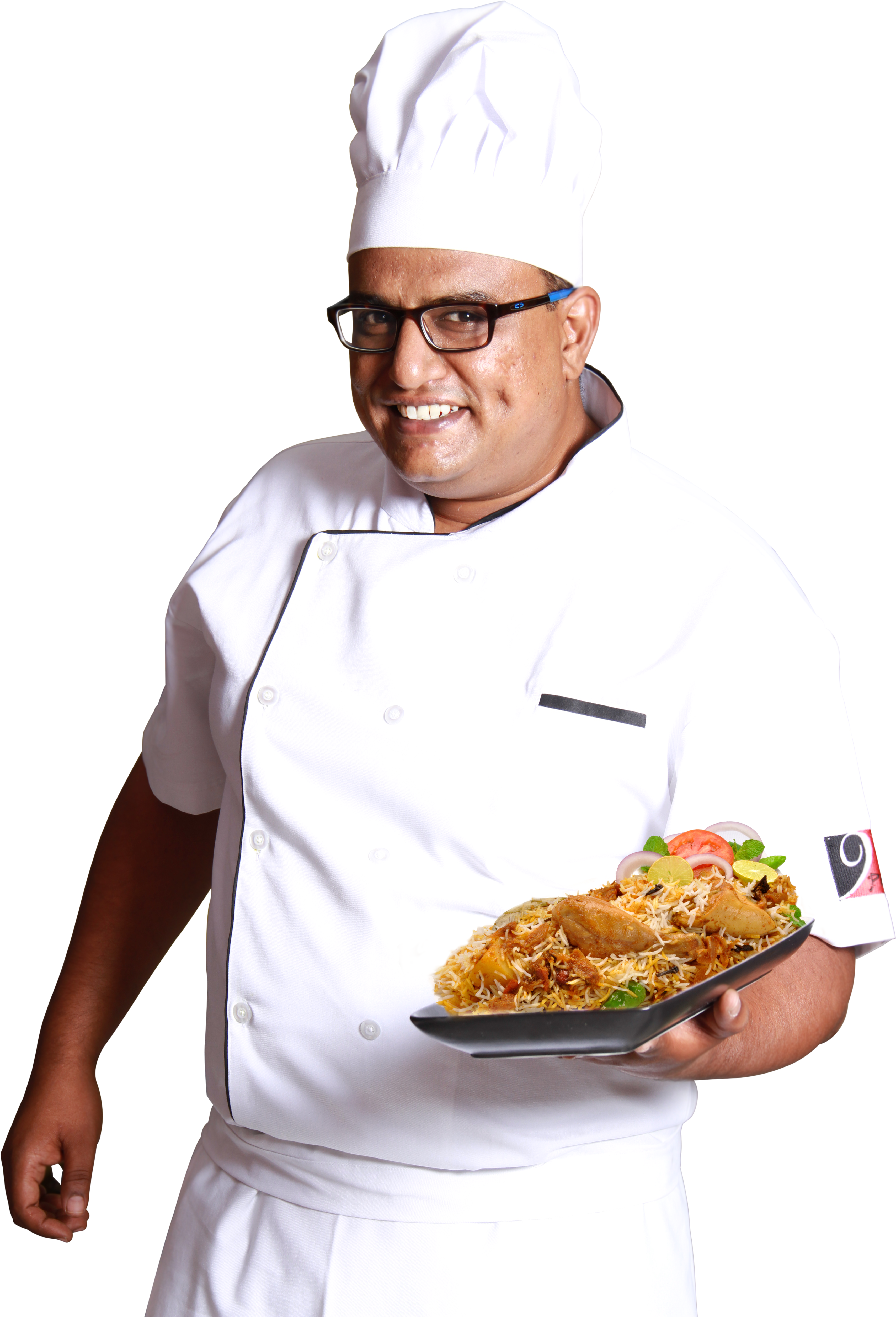 Professional Chef Presenting Dish PNG Image