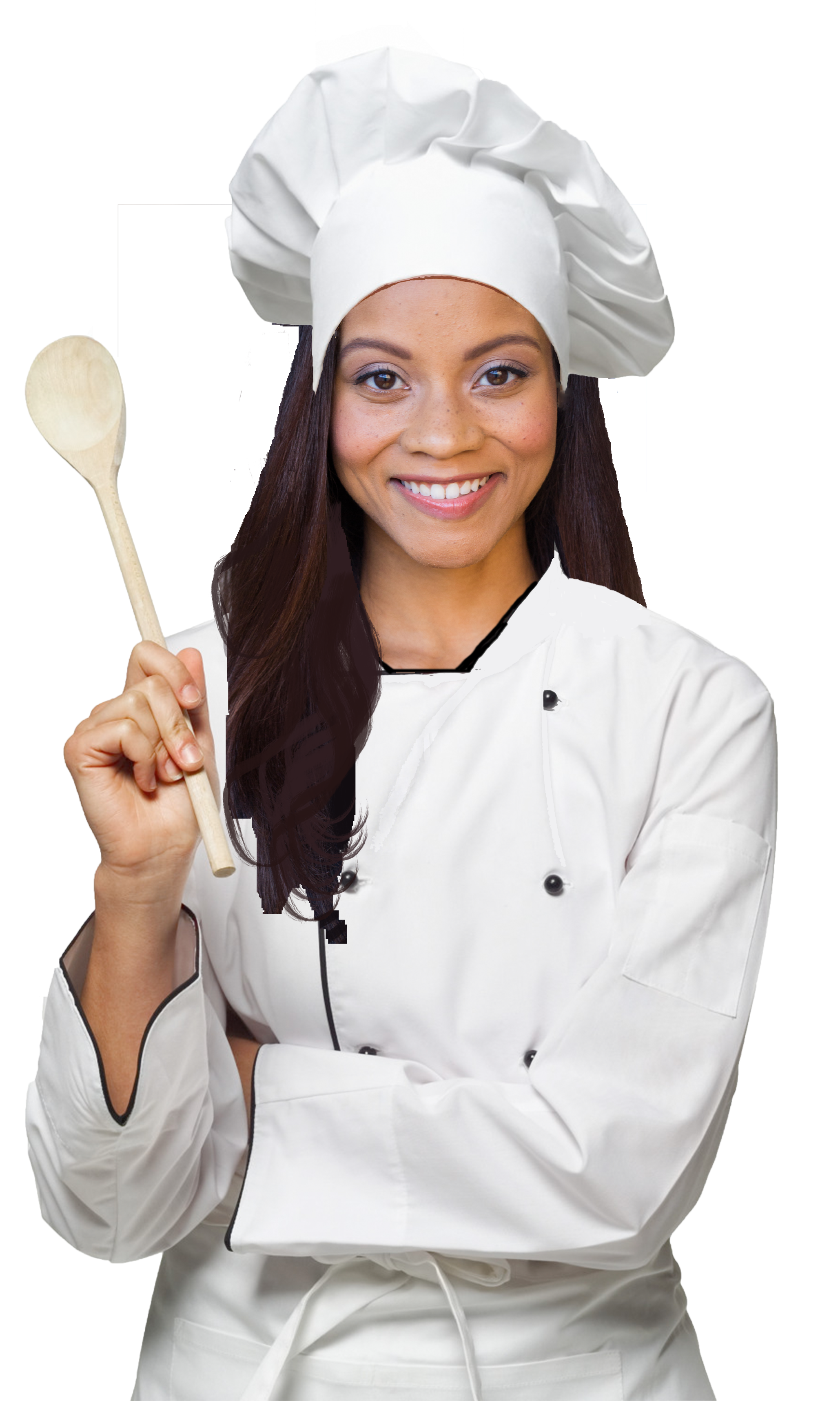 Professional Chefwith Wooden Spoon PNG Image