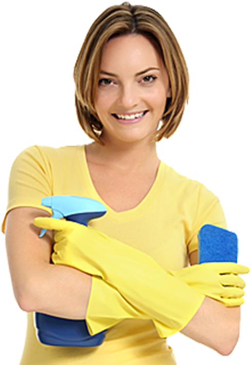 Professional Cleaner Readyto Work PNG Image