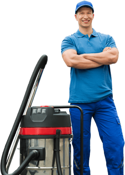 Professional Cleaner With Vacuum PNG Image