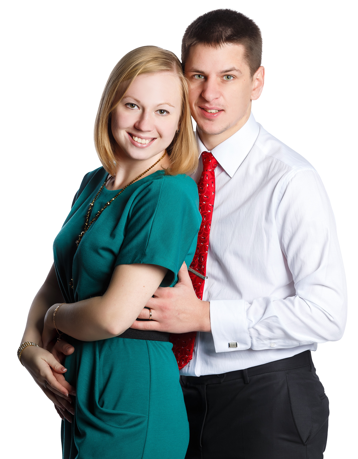 Professional Couple Portrait PNG Image