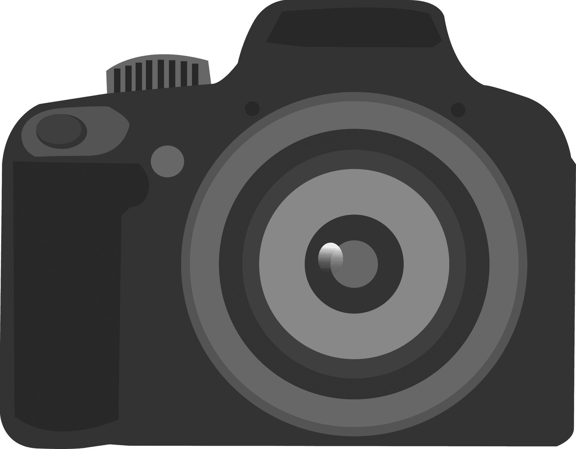 Professional D S L R Camera Vector PNG Image