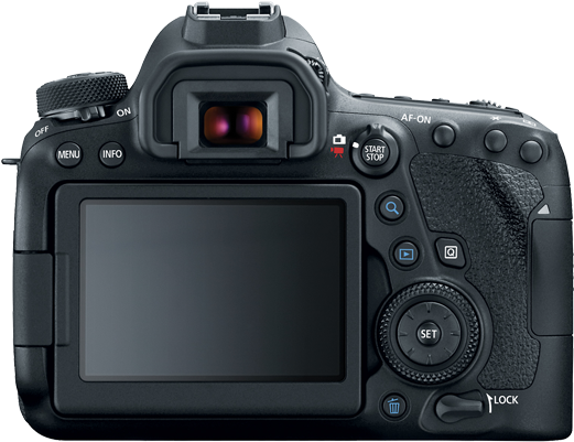 Professional Digital Camera Back View PNG Image