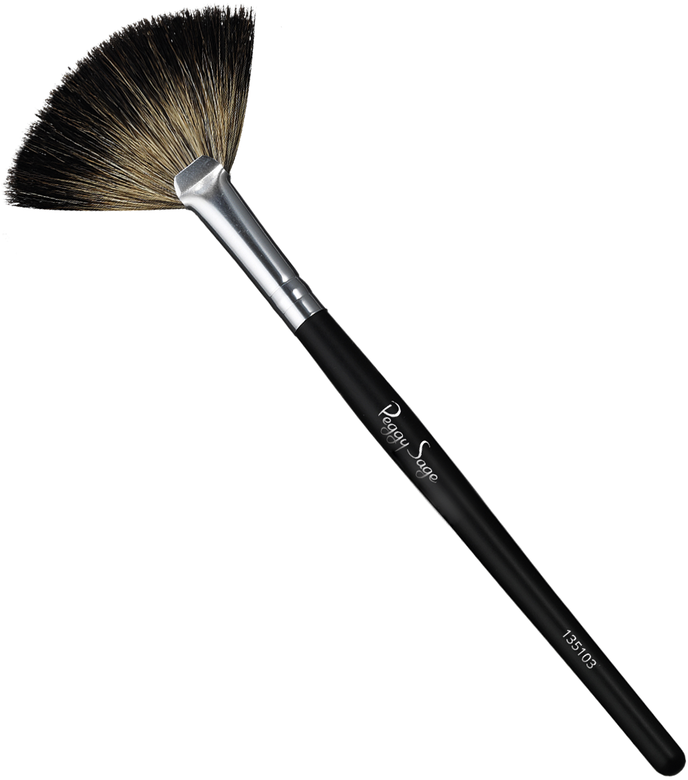 Professional Fan Makeup Brush PNG Image