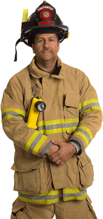 Professional Firefighter Portrait PNG Image