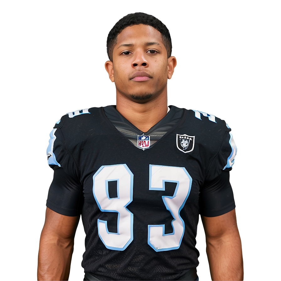 Professional Football Player Portrait PNG Image