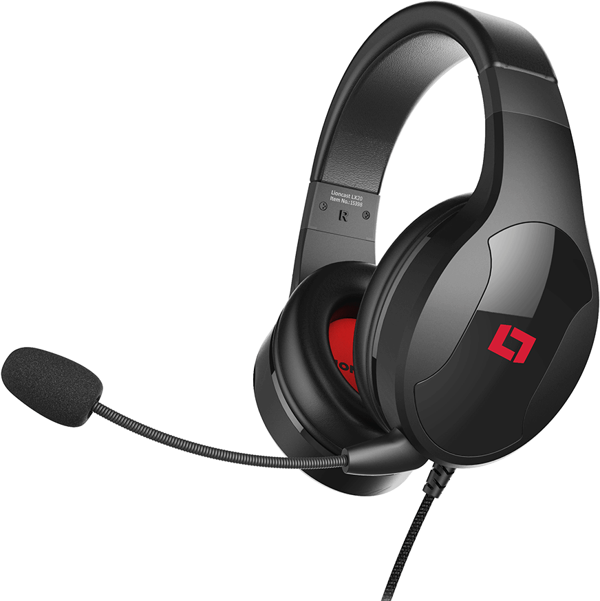 Professional Gaming Headsetwith Microphone PNG Image