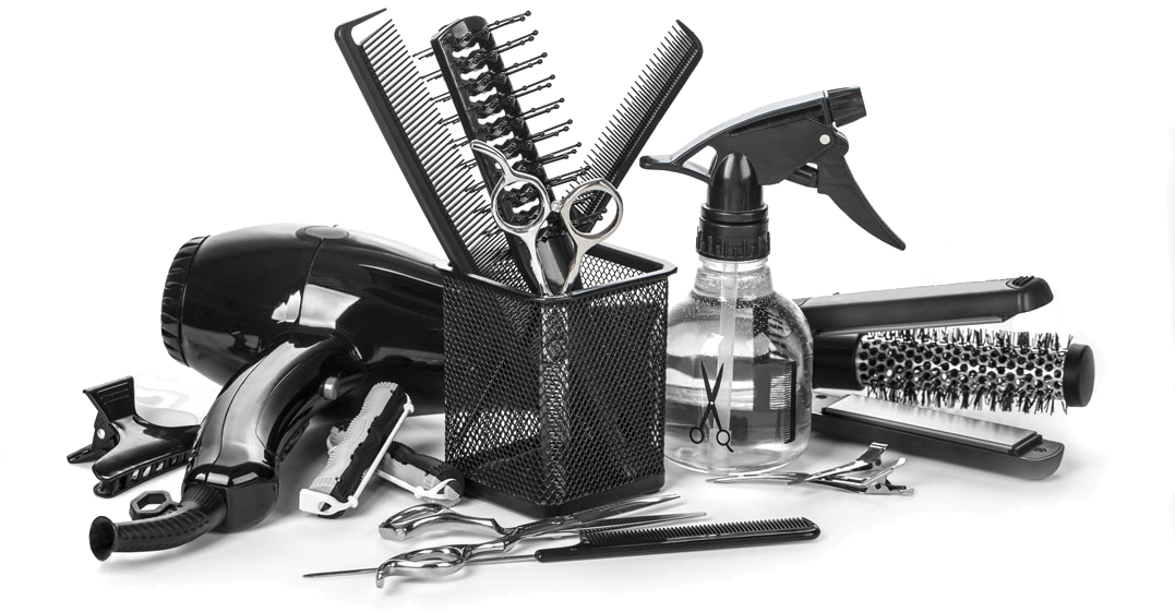 Professional Hair Styling Tools PNG Image