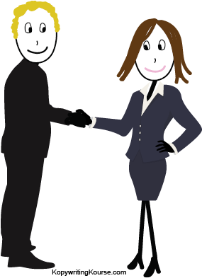 Professional Handshake Cartoon PNG Image