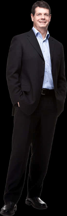 Professional Man Standing Portrait PNG Image