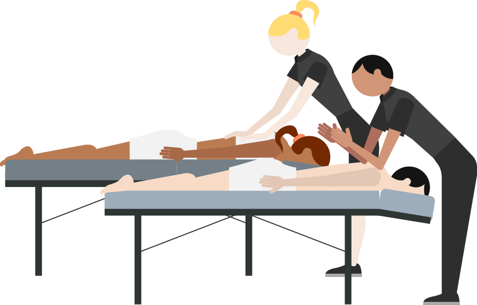 Professional Massage Therapy Session PNG Image