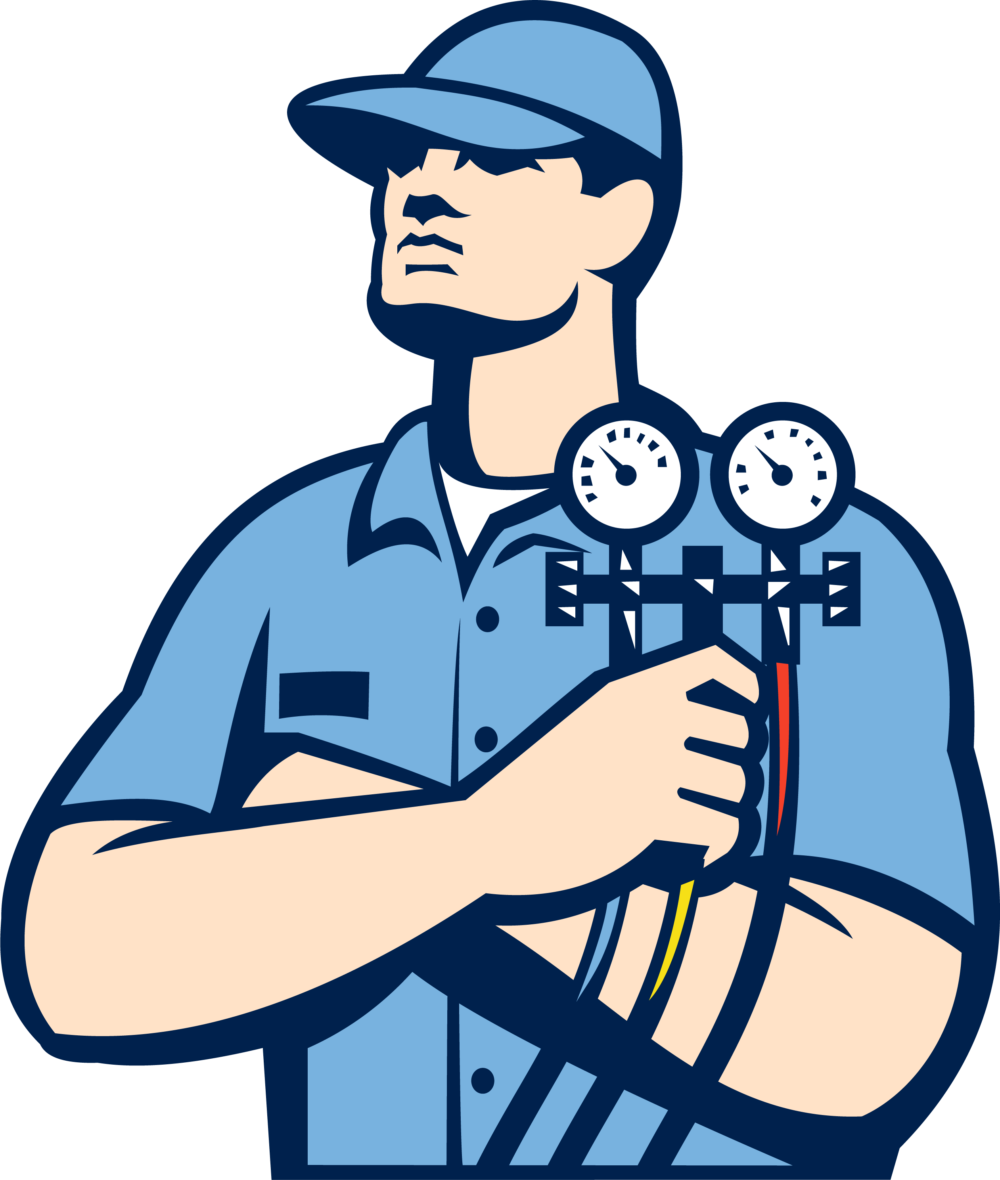 Professional Mechanicwith Gauges PNG Image