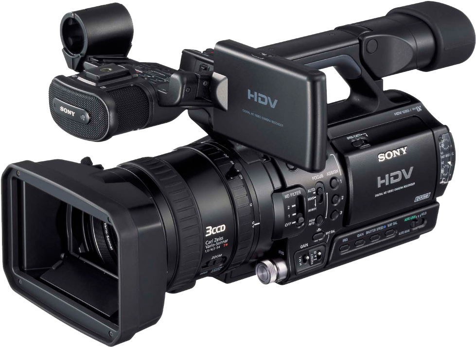 Professional Sony H D V Camcorder PNG Image