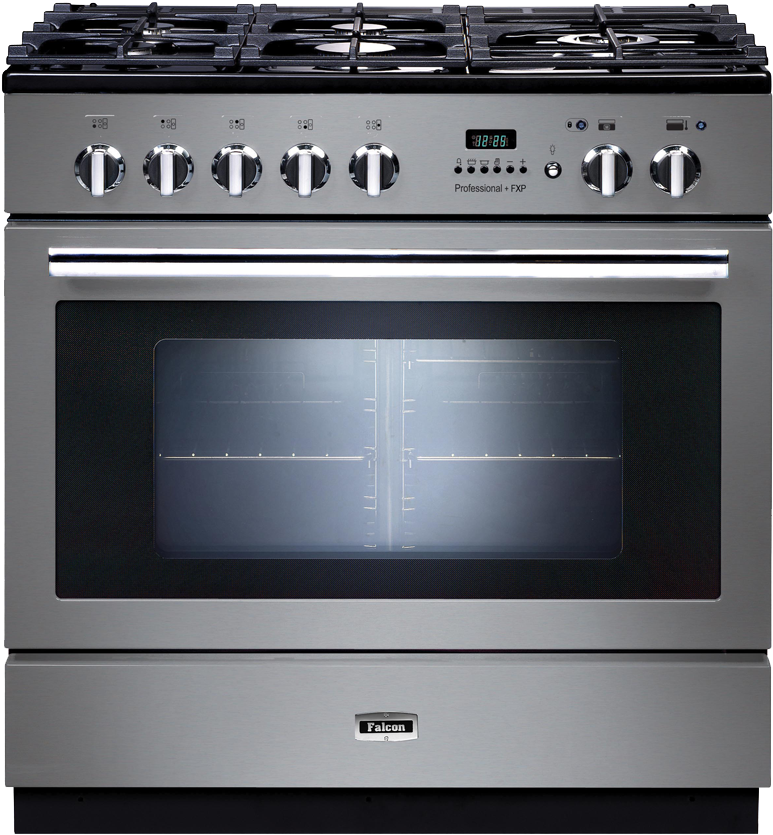 Professional Stainless Steel Gas Stovewith Oven PNG Image