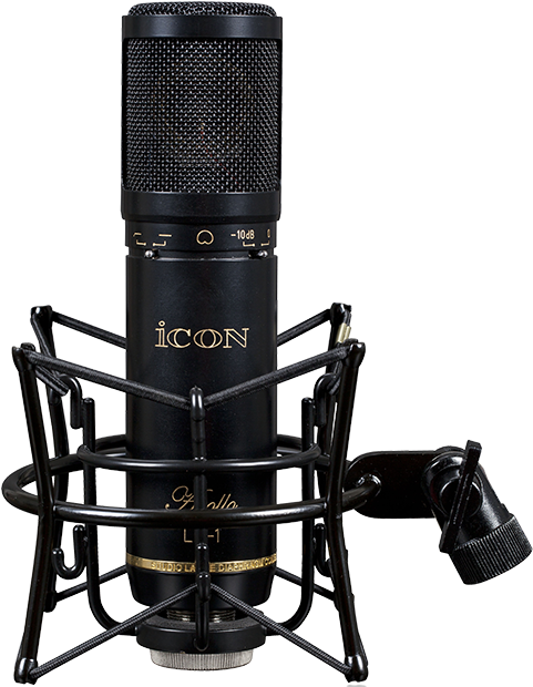 Professional Studio Microphoneon Stand PNG Image