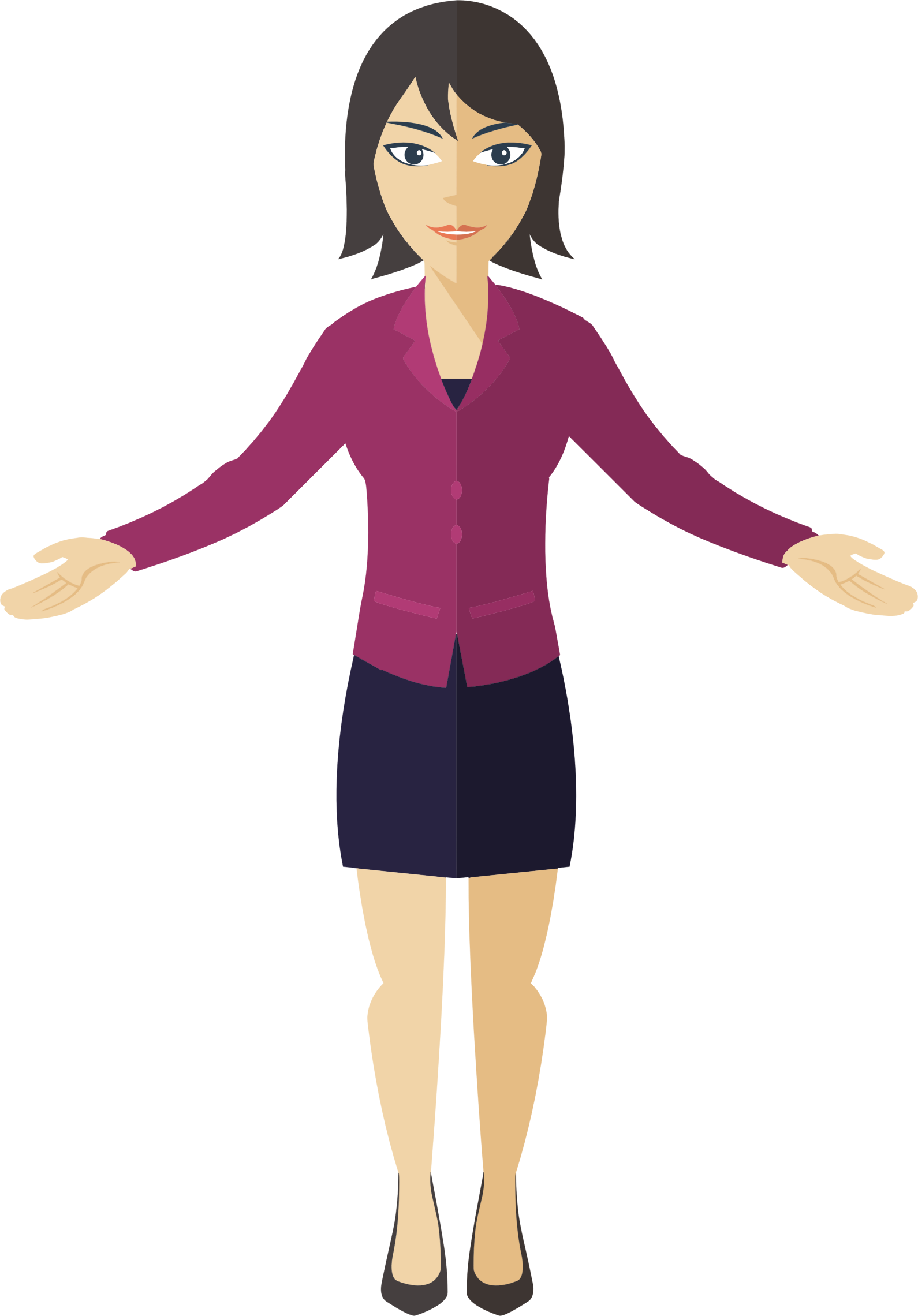 Professional Woman Cartoon Character PNG Image