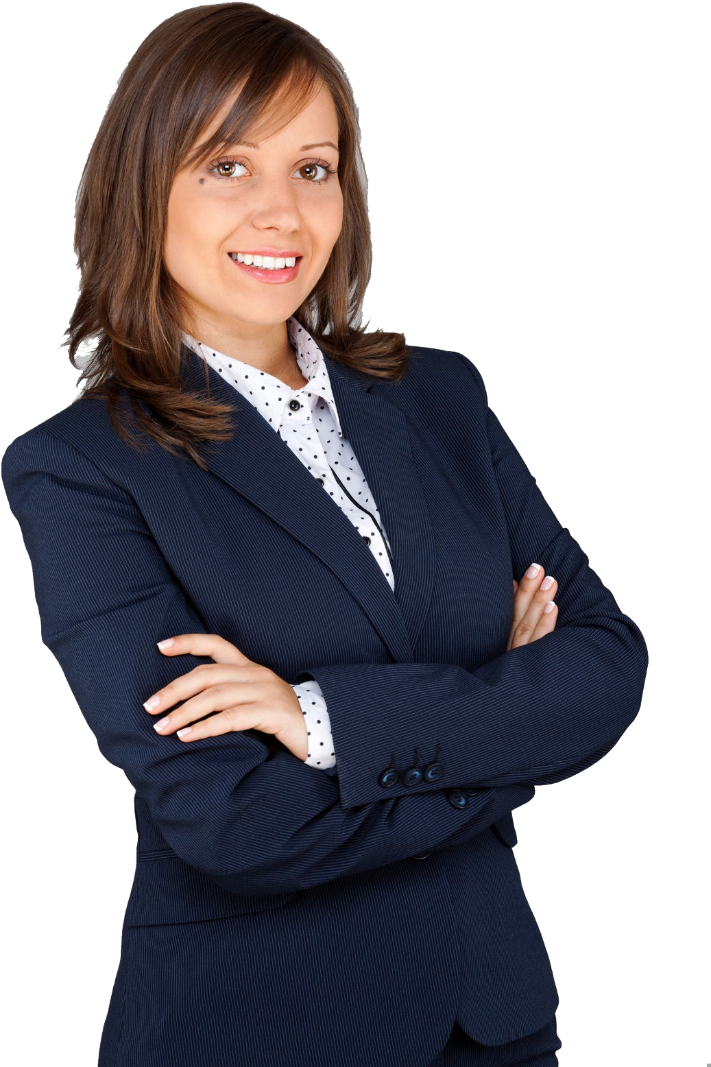 Professional Woman Confident Pose PNG Image