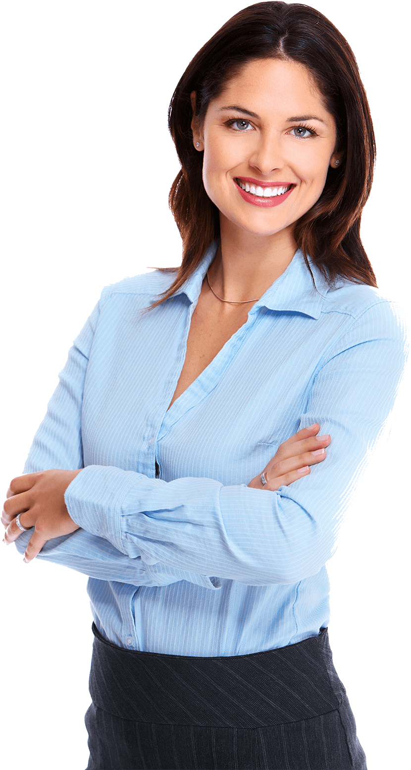 Professional Woman Confident Pose PNG Image