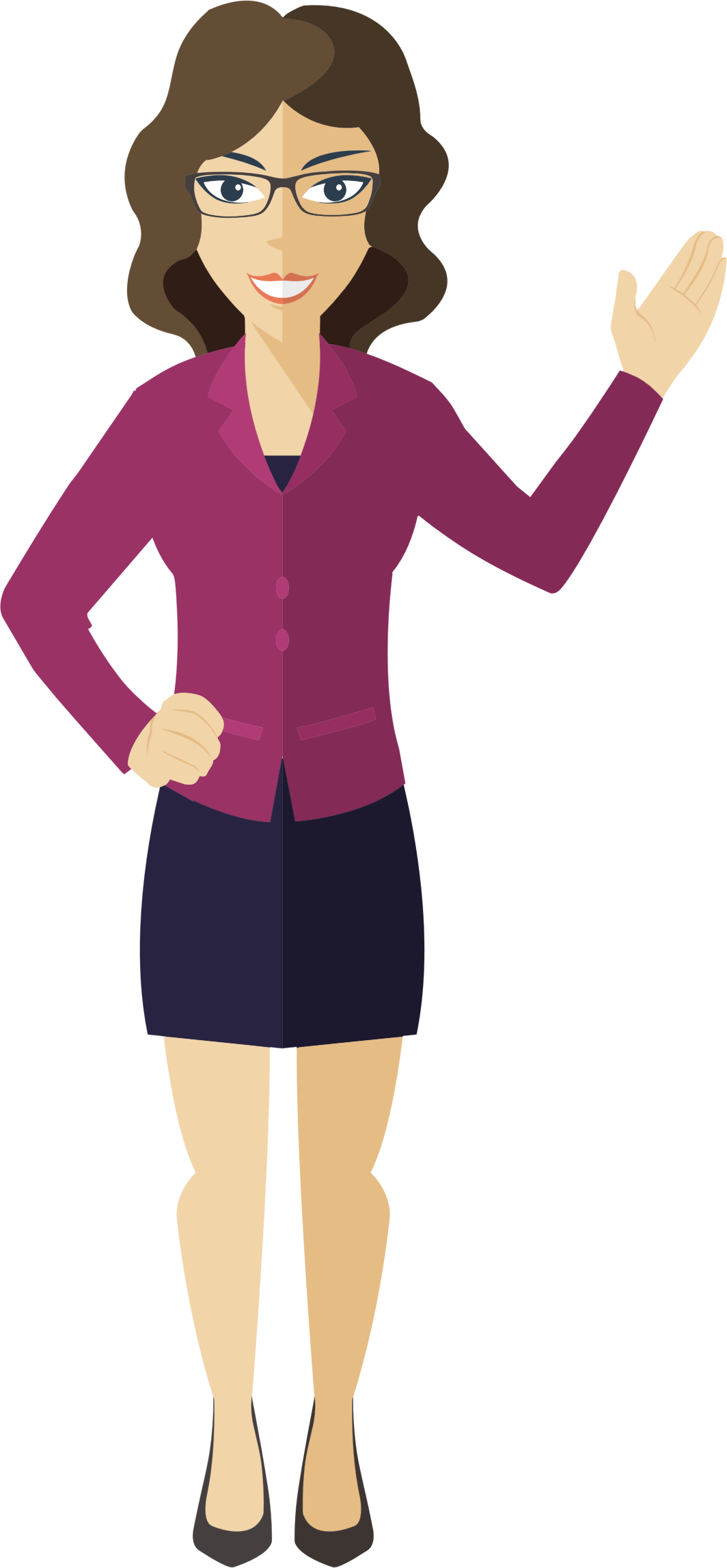 Professional Woman Greeting PNG Image