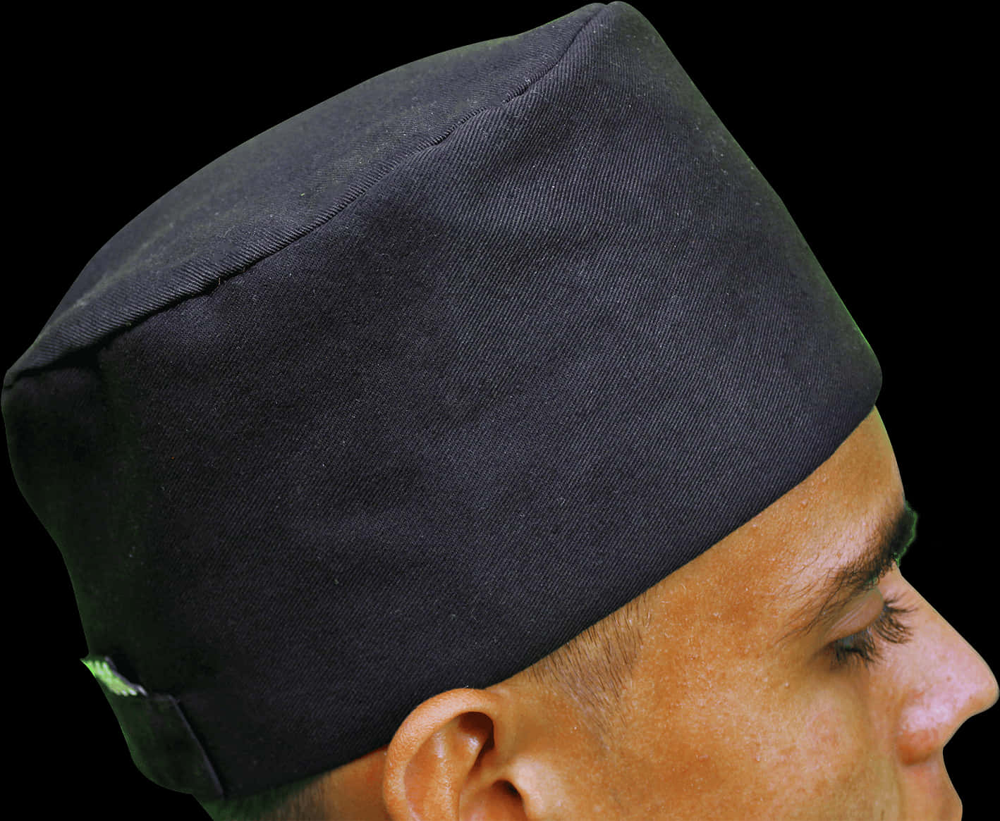 Profile_ View_of_ Chef_with_ Black_ Hat PNG Image