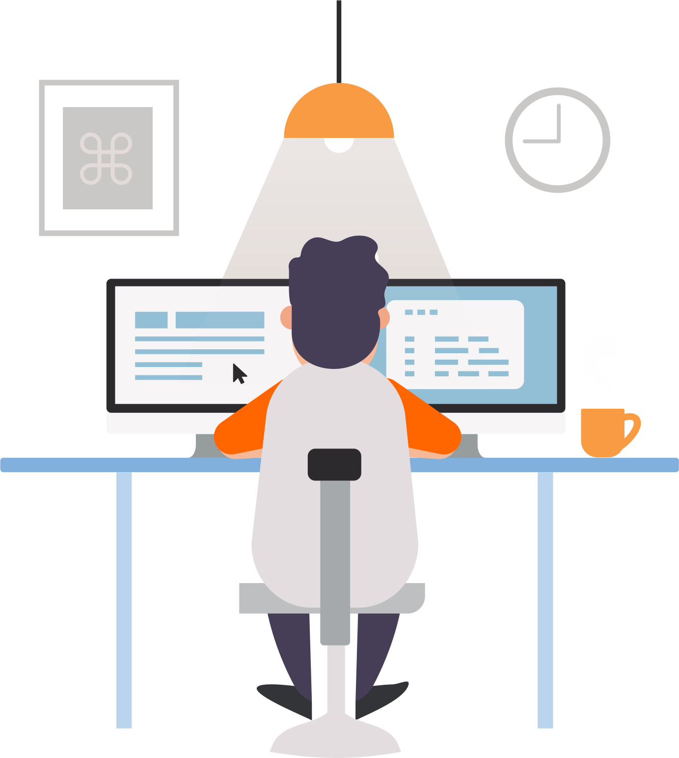 Programmerat Workstation Vector PNG Image