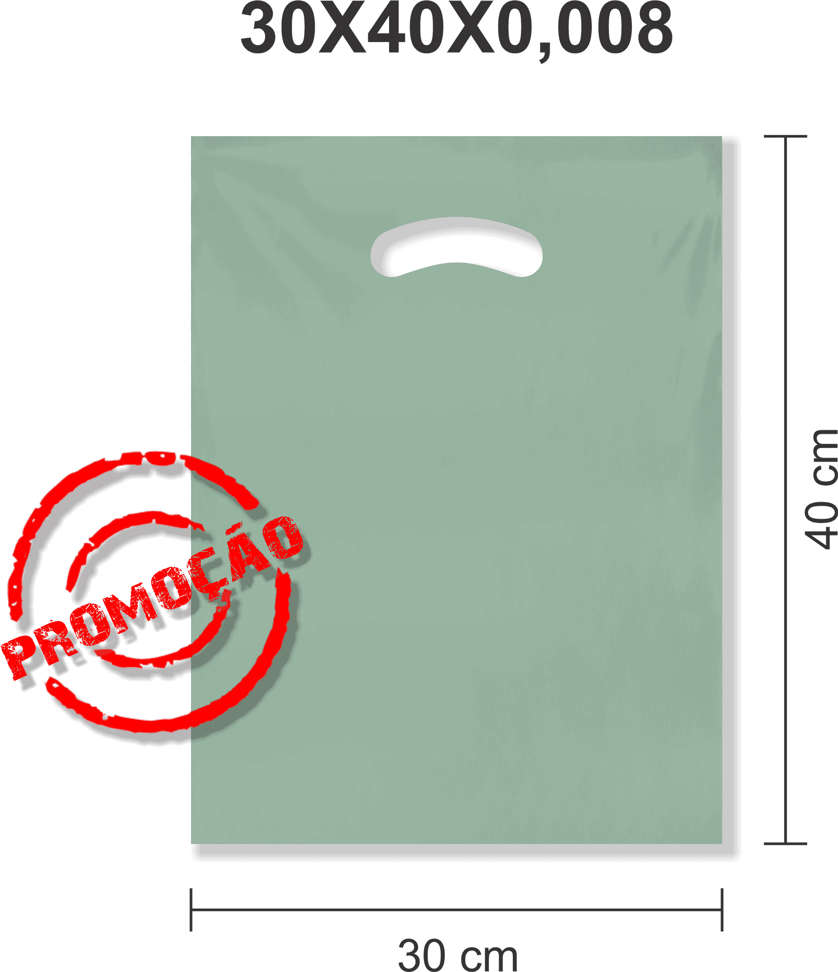 Promotional Plastic Bag Dimensions PNG Image