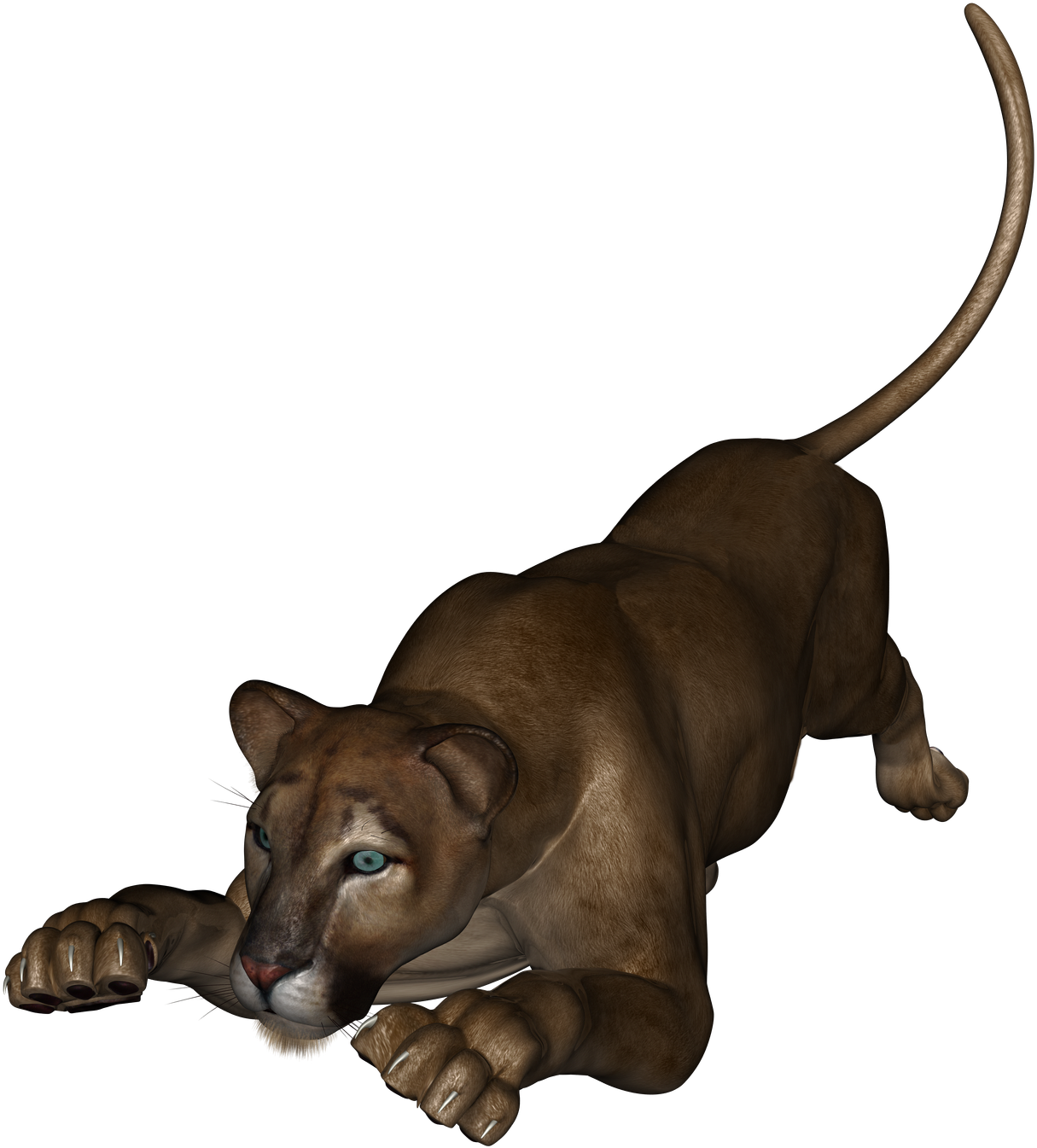 Prowling Lioness Graphic PNG Image