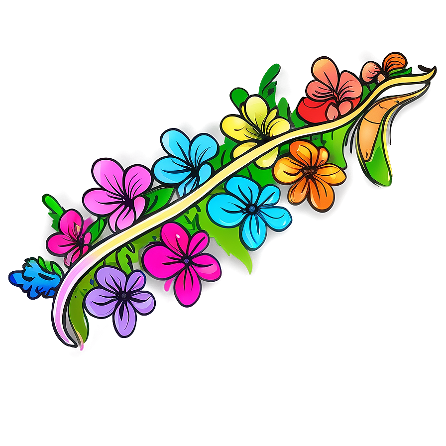 Psychedelic Flower Doodle Png 06272024 PNG Image