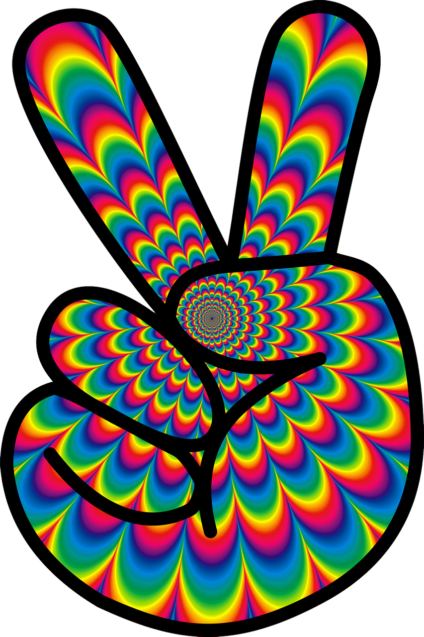 Psychedelic Flower Patterns PNG Image